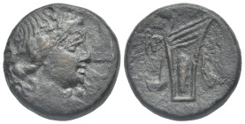 Greek. Kimmerian Bosporos. Uncertain mint (Pantikapaion or Gorgippia?). Makhares, Governor of the Bosporos, circa 79-65 BC. Obol (Bronze, 25.68 mm, 18...