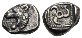Greek. Dinasts Of Lycia. Limyra. Trbbenimi. Circa 390-370. Tetrobol. (Silver, 14.12 mm, 2.83 g). Head of roaring lion left. Rev.' Trbbãnimi' in Lycian...