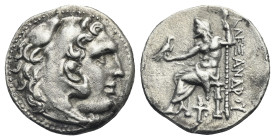 Greek. Kings of Macedon. Alexander III the Great, 336-323 BC. Pella. Circa 279-276 BC. Drachm struck under Antigonos II Gonatas (Silver, 25.78 mm, 4.1...