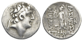 Greek. Kings of Cappadocia. Ariarathes VI Epiphanes Philopator, circa 130-116 BC. Eusebeia, Dated RY 15. Drachm (Silver, 18.21 mm, 4.24 g). Diademed h...