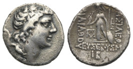 Greek. Kings of Cappadocia. Ariarathes IX Eusebes Philopator, circa 101-87 BC. Eusebeia, Dated RY 12. Drachm (Silver, 16.93 mm, 3.75 g). Diademed head...