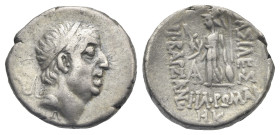 Greek. Kings of Cappadocia. Ariobarzanes I Philoromaios, circa 95-63 BC. Eusebeia, Dated RY 28. Drachm (Silver, 17.17 mm, 3.85 g). Diademed head right...