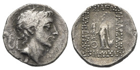 Greek. Kings of Cappadocia. Ariobarzanes III Eusebes Philoromaios, circa 52-42 BC. Eusebeia, Dated RY 9. Drachm (Silver, 17.21 mm, 3.57 g). Diademed h...