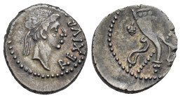 Greek. Kings of Mauretania. Juba II, 25 BC-AD 24. Denarius (Silver, 16.07 mm, 3.02 g). Caesarea. Diademed head of Juba right. Rev. Cornucopia tied wit...