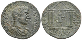 Roman Provincial. Pisidia. Apollonia-Mordiaeum. Gallienus, 253-268. Oktassarion (Bronze, 41.8 mm, 28.24 g). AVT K Π Λ ΓAΛΛIHN, Laureate, draped and cu...