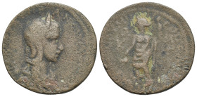 Roman Provincial. Cilicia. Tarsus. Tranquillina, wife of Gordian III, 241-244. Uncertain denomination (Bronze, 31.49 mm, 11.86 g). Diademed and draped...