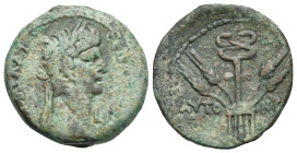 Roman Provincial. Egypt. Alexandria. Claudius, 41-54. Diobol (Bronze, 28.69 mm, 12.84 g). Dated RY 10 = AD 49-50. [ΤΙ ΚΛ]ΑΥ ΚΑΙ ϹΕΒ[ΑϹ ΓΕΡΜΑ], Laureat...