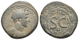 Roman Provincial. Seleucis and Pieria. Antioch. Hadrian, 117-138. Semis (?) (Bronze, 25.69 mm, 14.9 g). AVT KAIC Θ TP Π YI Θ NEP YIW TP ADPIANOC CEBAC...