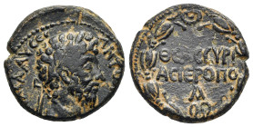 Roman Provincial. Seleucis and Pieria. Hierapolis. Marcus Aurelius, 161-180. Uncertain denomination (Bronze, 21.97 mm, 8.73 g). [...]M ΑΥΡΗΛ - ΑΝΤω[.....