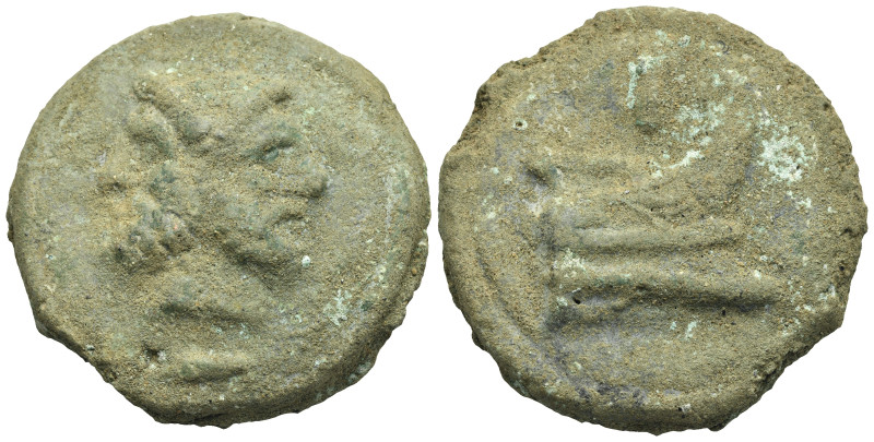Roman Republic. Anonymous (Janus/Prow to r. Series). Cast As (Bronze, 64.74 mm, ...