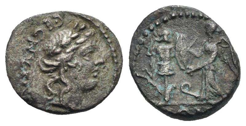 Roman Republic. C. Egnatuleius C.f. Quinarius (Silver, 14.61 mm, 1.76 g). Rome. ...