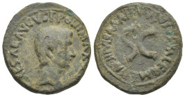 Roman Empire. Augustus, 27 BC-AD 14. As (Bronze, 25.68 mm, 10.72 g). Rome. 6 BC (Volusus Valerius Messalla moneyer). CAESAR AVGVST PONT MAX TRIBVNIC P...
