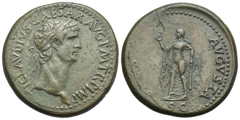 Roman Empire. Claudius, 41-54. Sestertius (Bronze, 37.47 mm, 26.32 g). Rome. AD ...