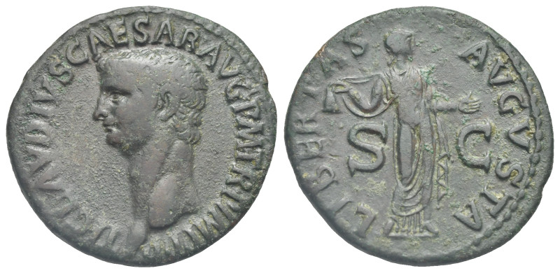 Roman Empire. Claudius, 41-54. As (Bronze, 29.29 mm, 10.50 g). Rome, AD 50-54. T...