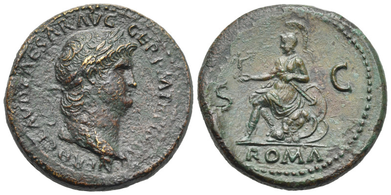 Roman Empire. Nero, 54-68. Sestertius (Bronze, 34.11 mm, 26.67 g). Rome, AD 65. ...