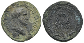 Roman Empire. Galba, 68-69. Dupondius (Bronze, 27.85 mm, 12.87 g). Rome. AD October 68. SER GALBA IMP CAESAR AVG TR P, Laureate and draped bust right....