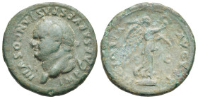 Roman Empire. Vespasian, 69-79. As (Bronze, 28.00 mm, 10.74 g). Rome. AD 77-78. IMP CAESAR VESPASIAN COS VIII, Laureate head of Vespasian to left. Rev...