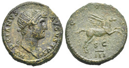 Roman Empire. Hadrian, 117-138. Dupondius (Bronze, 26.38 mm, 15.04 g). Rome. AD 124-128. HADRIANVS AVGVSTVS, Radiate bust right, slight drapery on lef...