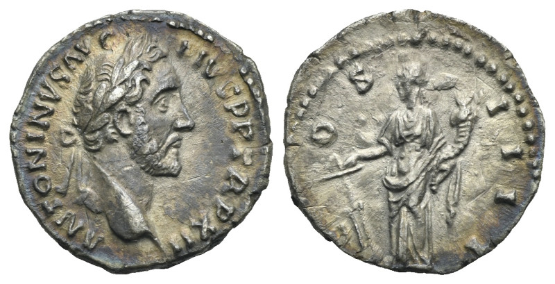 Roman Empire. Antoninus Pius, 138-161. Denarius (Silver, 18.26 mm, 2.55 g) Rome....