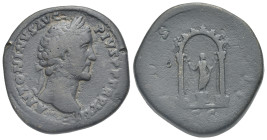 Roman Empire. Antoninus Pius, 138-161. Sestertius (Bronze, 34.07 mm, 22.07 g). Rome, AD 158-159. ANTONINVS AVG PIVS P P TR P XXII / S C, Laureate head...