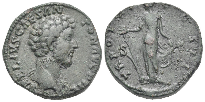 Roman Empire. Marcus Aurelius, as Caesar, 139-161. Sestertius struck under Anton...
