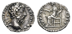 Roman Empire. Marcus Aurelius, 161-180. Denarius (Silver, 16.92 mm, 3.00 g). Rome. AD 168. M ANTONINVS AVG ARM - PARTH MAX, Laureate head right. Rev. ...
