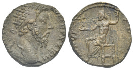 Roman Empire. Marcus Aurelius, 161-180. Dupondius (Bronze, 22.16 mm, 10.31 g). Rome, AD 174. M ANTONINVS AVG TR P XXVIII, Radiate head right. Rev. IMP...