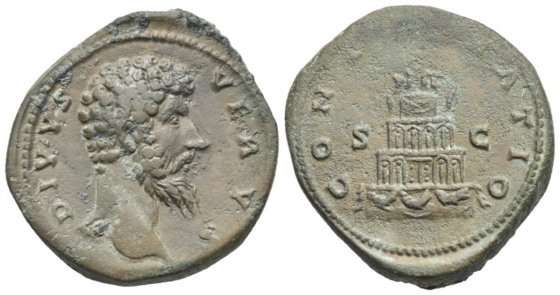 Roman Empire. Divus Lucius Verus. Sestertius struck under Marcus Aurelius (Bronz...