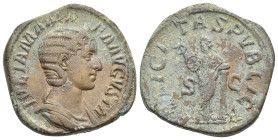Roman Empire. Julia Mamaea, Augusta, 222-235. Sestertius (Bronze, 30.79 mm, 20.93 g). Rome. AD 228. IVLIA MAMAEA AVGVSTA, Diademed and draped bust rig...