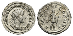 Roman Empire. Gordian III, 238-244. Antoninianus (Silver, 23.49 mm, 4.89 g). Rome. AD 241-243. IMP GORDIANVS PIVS FEL AVG, Radiate and cuirassed bust ...