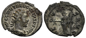Roman Empire. Trebonianus Gallus, 251-253. Antoninianus (Silver, mm 23.67, 3.15 g). Antioch. AD 252-253. IMP C C VIB TREB GALLVS P F AVG, Radiate, dra...