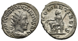 Roman Empire. Volusian, 251-253. Antoninianus (Silver, 21.87 mm, 3.80 g). Antioch. AD 251-253. IMP C C VIB VOLVSIANVS AVG, Radiate, draped and cuirass...
