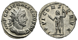 Roman Empire. Gallienus, 253-260. Antoninianus (Silver, 19.83 mm, 3.22 g). Rome. AD 254-255. IMP C P LIC GALLIENVS AVG Radiate and cuirassed bust righ...