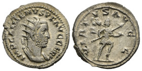 Roman Empire. Gallienus, 253-268. Antoninianus (Silver, 22.60 mm, 4.02 g). Rome. AD 256-257. IMP GALLIENVS P F AVG GERM Radiate and cuirassed bust rig...