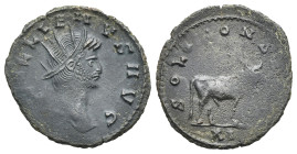 Roman Empire. Gallienus, 253-268. Antoninianus (Silvered Bronze, 21.97 mm, 3.46 g). Rome, 11th officina. AD 267-268. [GA]LLIENVS AVG, Radiate head rig...