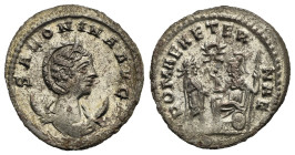 Roman Empire. Salonina, wife of Gallienus, 254-268. Antoninianus (Billon, 21.13 mm, 3.02 g). Samosata. AD 260. SALONINA AVG, Diademed and draped bust ...