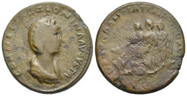 Roman Empire. Salonina, wife of Gallienus, 254-268. Medallion (Bronze, 35.84 mm, 21.00 g). Rome. AD 255 ca. CORNEL[IA S]ALONINA AVGVSTA, Draped and di...