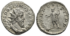 Roman Empire. Postumus, 260-269. Antoninianus (Silver, 21.98 mm, 4.11 g). Lugdunum, Treveri or Cologne. AD 260-261. IMP C POSTVMVS P F AVG Radiate, dr...