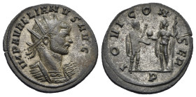 Roman Empire. Aurelian, 270-275. Antoninianus (Silvered Bronze, 21.82 mm, 3.70 g). Serdica. AD 274. IMP AVRELIANVS AVG, Radiate and cuirassed bust rig...