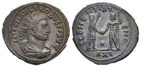 Roman Empire. Probus, 276-282. Antoninianus (Silvered Bronze, 23.72 mm, 3.41 g). Tripolis. AD 280-281. IMP C M AVR PROBVS P F AVG Radiate, draped and ...