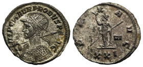 Roman Empire. Probus, 276-282. Antoninianus (Billon, 21.57 mm, 3.95 g). Siscia, 6th officina. AD 276-277. IMP C M AVR PROBVS P F AVG Radiate, helmeted...