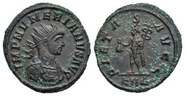 Roman Empire. Numerian, 283-284. Antoninianus (Bronze, 21.53 mm, 3.82 g). Rome. AD 283. IMP NVMERIANVS AVG Radiate, draped and cuirassed bust right. R...