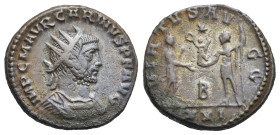 Roman Empire. Carinus, 283-285. Antoninianus (Bronze, 20.55 mm, 4.95 g). Antioch, 2rd officina. AD 284. IMP C M AVR CARINVS P F AVG Radiate, draped an...