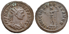 Roman Empire. Maximian Herculius, 286-305. Antoninianus (Bronze, 23.29 mm, 4.75 g). Rome. 7th officina, AD 285-286. IMP MAXIMIANVS P F AVG, Radiate, d...