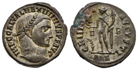 Roman Empire. Maximinus II Daia, 310-313. Follis (Bronze, 21.75 mm, 2.95 g). Alexandria, 2nd officina. AD 312-313. IMP C GAL VAL MAXIMINVS P F AVG Lau...