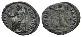 Roman Empire. Maximinus II Daia, 309-313 (time of). Nummus (Bronze, 16.74 mm, 1.07 g). “Persecution issue”, Antioch, AD 310-313. IOVI CONS - ERVATORI,...