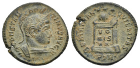 Roman Empire. Constantine I, 306-337. Follis (Bronze, 19.28 mm, 2.85 g). Treveri, 2nd officina. AD 322. CONSTA NTINVS AVG, Cuirassed bust right, weari...