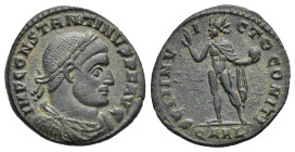 Roman Empire. Constantine I, 306-337. Follis (Bronze, 20.31 mm, 3.18 g). Arles, 5th officina. AD 313-315 ca. IMP CONSTANTINVS PF AVG, Laureate, draped...