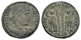 Roman Empire. Constantine I, 306-337. Follis (Bronze, 18.18 mm, 2.53 g). Heraclea, 2nd officina. AD 330-333 ca. CONSTANTINVS MAX AVG, Pearl-diademed b...