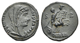 Roman Empire. Divus Constantine I (died 337). Commemorative posthumous issue. Nummus (Bronze, 15.26 mm, 1.88 g). Alexandria, 1st officina. AD 337-340....